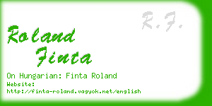 roland finta business card